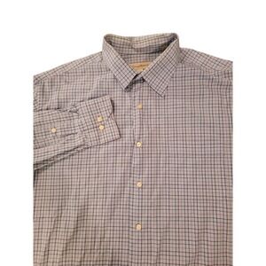 Tommy Bahama Mens Button Down Shirt Long Sleeve Plaid Blue/Purp Size 16 1/2 36